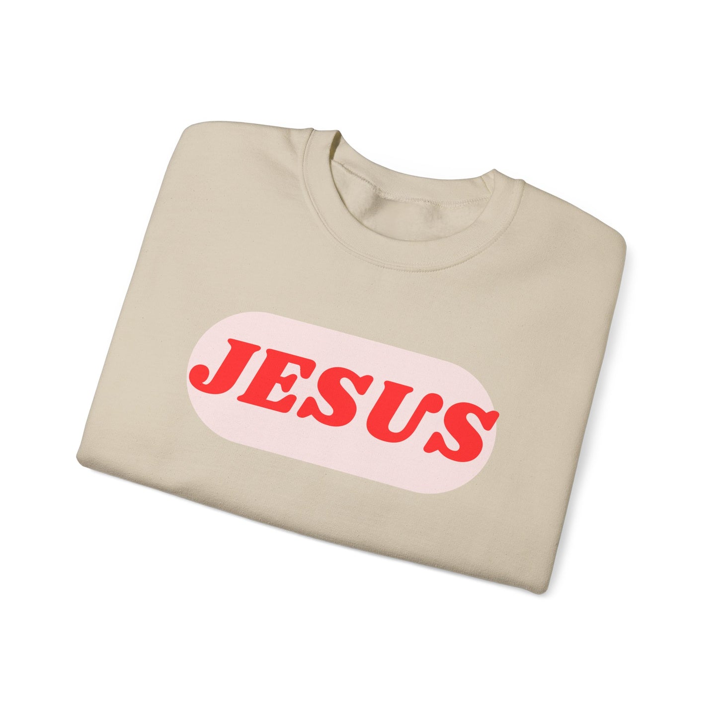 Faith-Inspired Unisex Crewneck Sweatshirt - JESUS Graphic