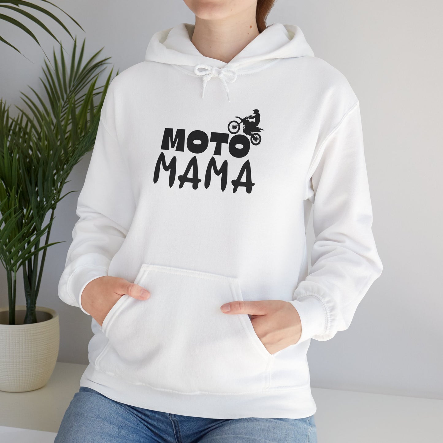 Moto Mama Hoodie | Unisex Heavy Blend Sweatshirt | Perfect for Motorcycle Enthusiasts