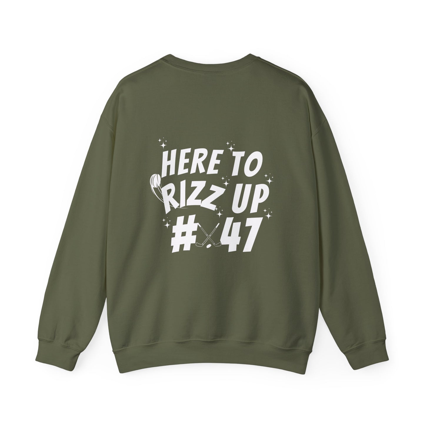 *** CUSTOM*** Unisex Heavy Blend™ Crewneck Sweatshirt - Hockey Rizz Up #47 Hockey Design