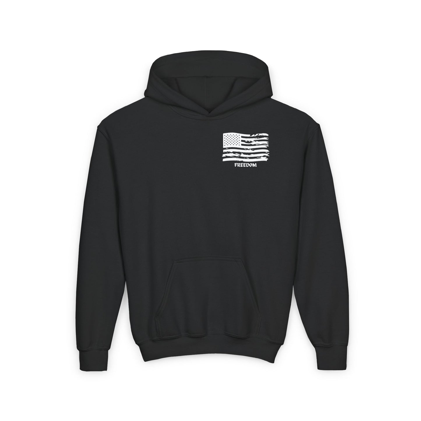 Youth Freedom Flag Hoodie - Cozy Heavy Blend Sweatshirt