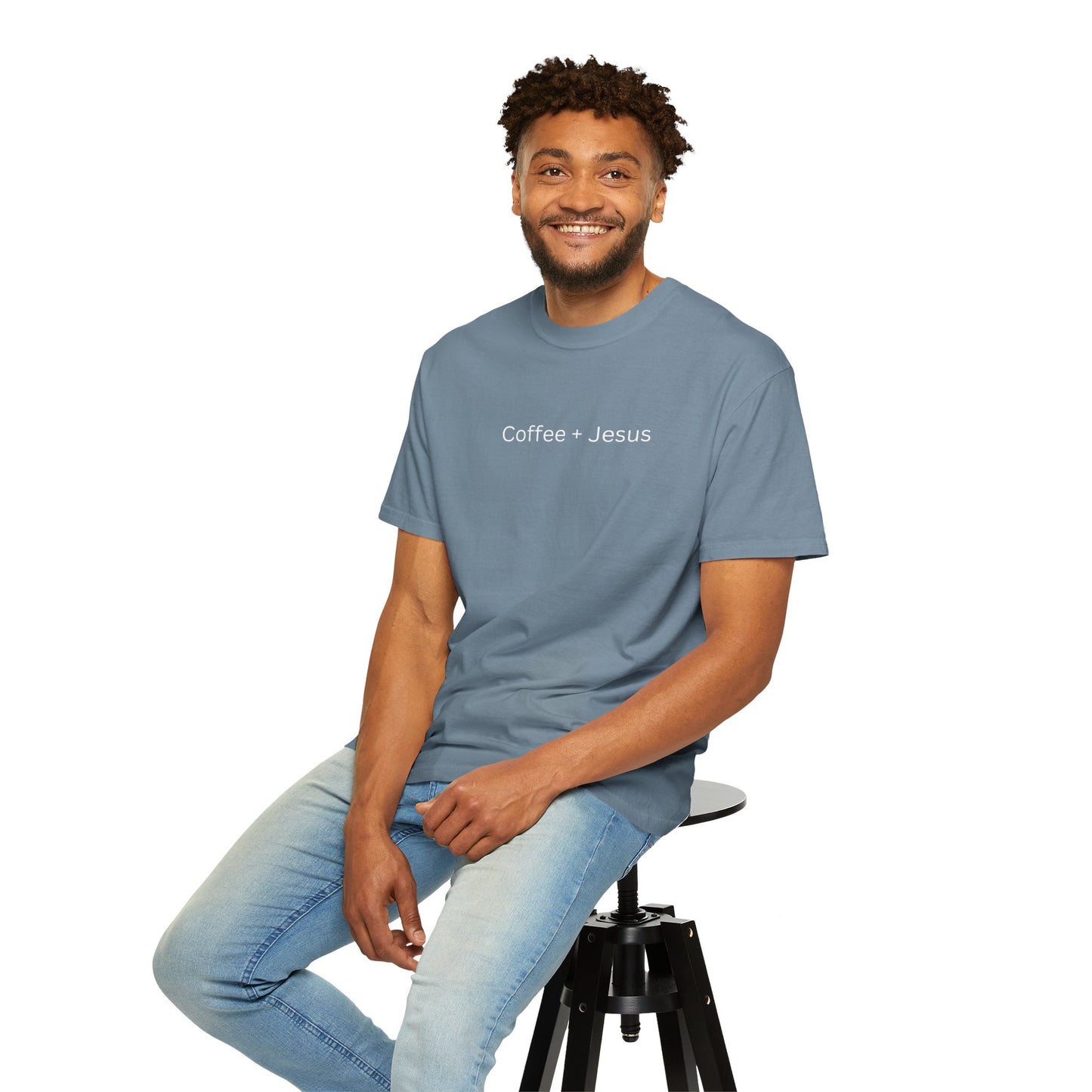 Coffee + Jesus Unisex Garment-Dyed T-Shirt