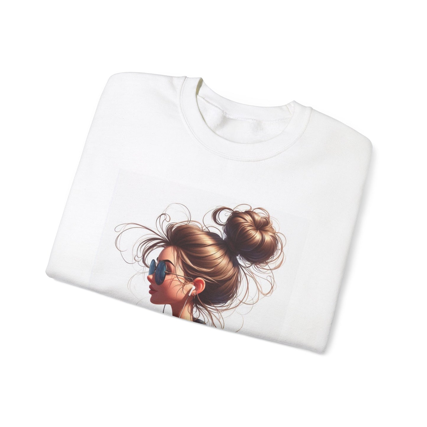 #MessyBunLife Unisex Heavy Blend Crewneck Sweatshirt - Cozy & Stylish for Everyday Wear