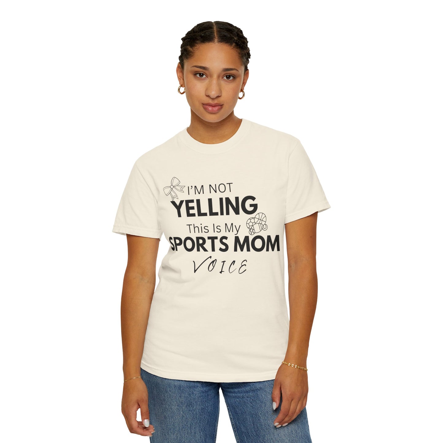 Sports Mom Voice T-Shirt - Unisex Garment-Dyed Tee for Active Moms
