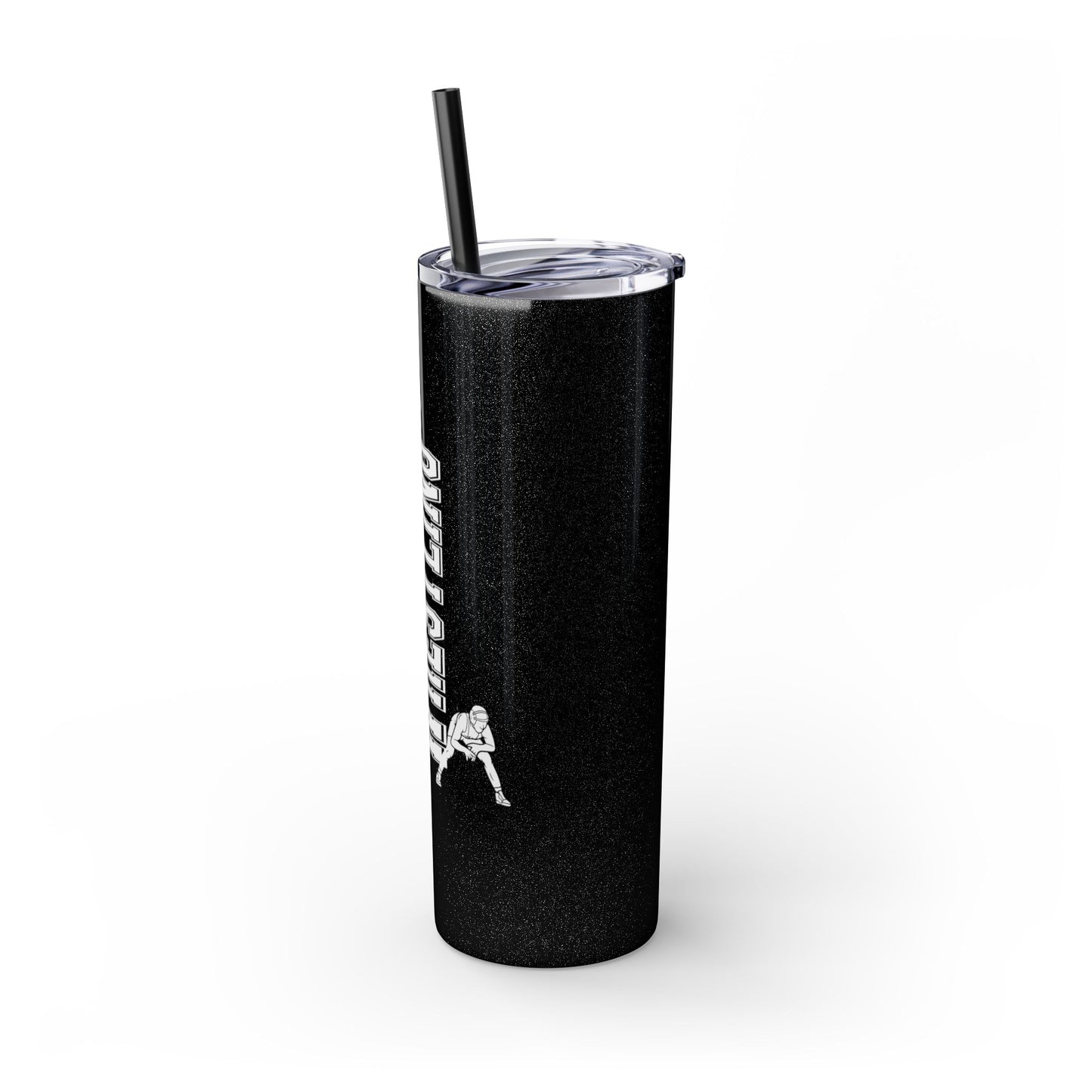 Wrestling-Themed 20oz Skinny Tumbler with Straw - Perfect for Sports Lovers