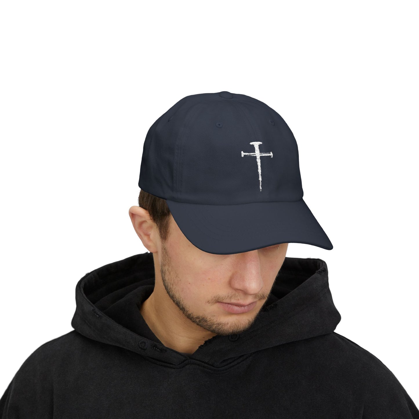 Classic Dad Cap with Cross Design - Casual Streetwear Hat for Everyday Style