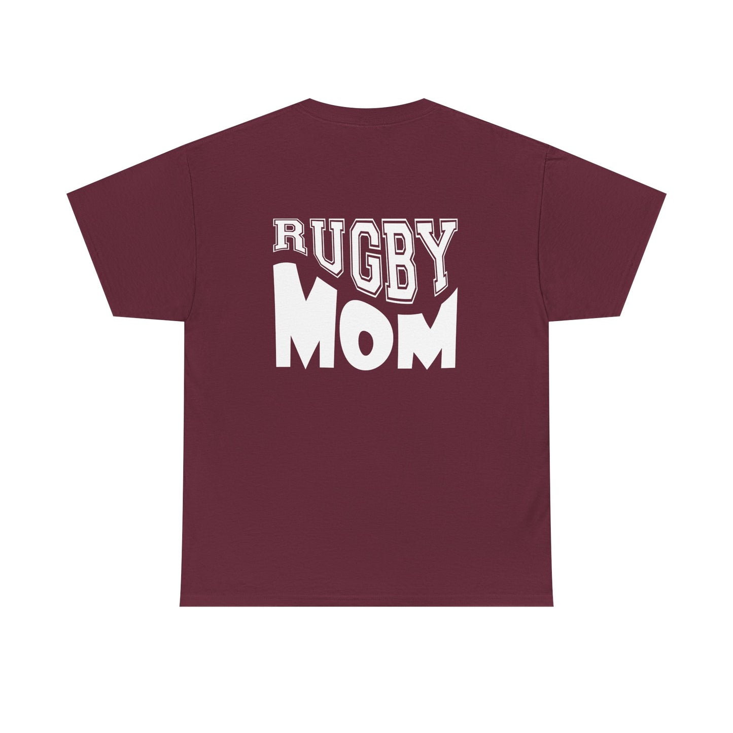 Rugby Mom Unisex Heavy Cotton Tee - Sporty Graphic T-shirt for Rugby Fans
