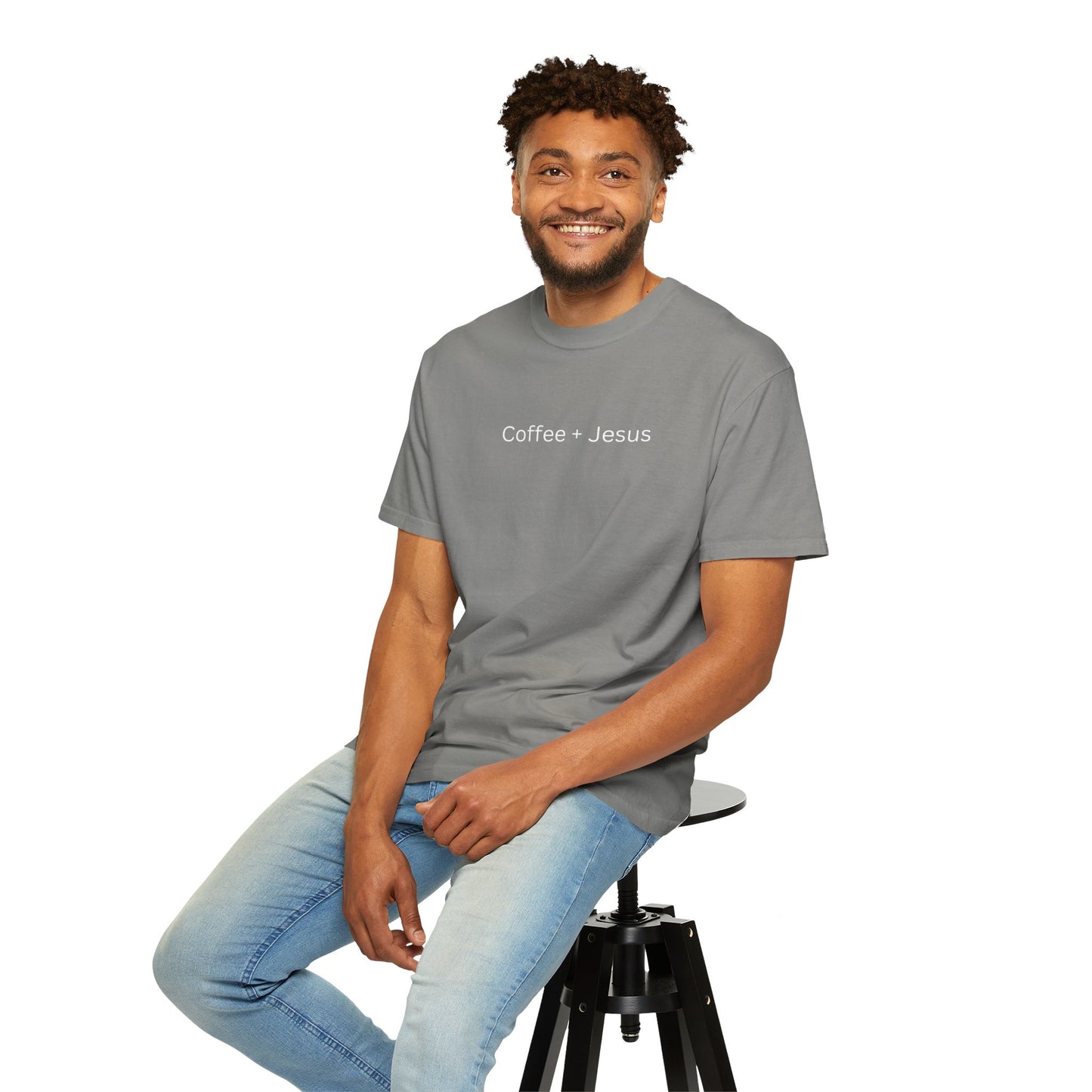 Coffee + Jesus Unisex Garment-Dyed T-Shirt