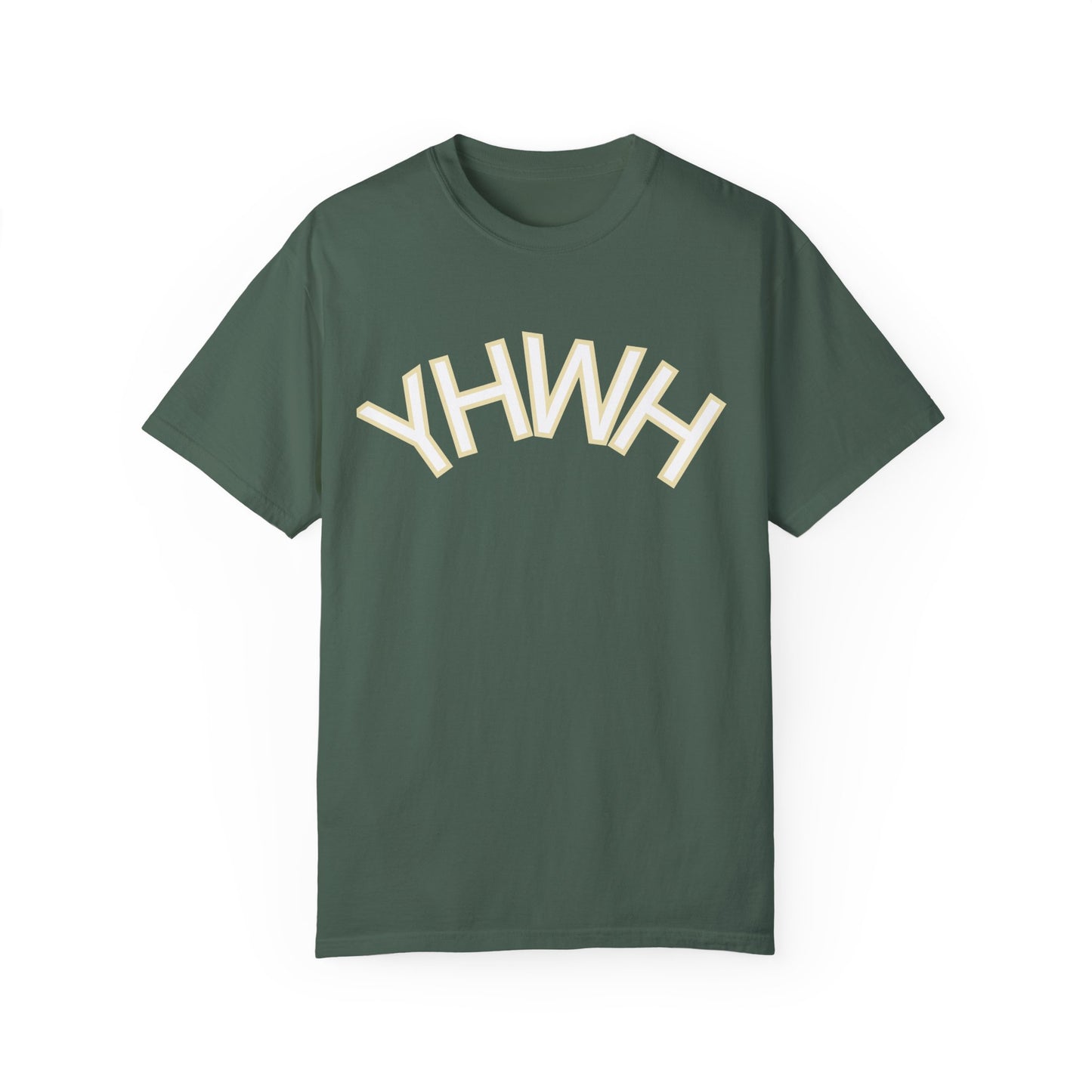 Unisex Garment-Dyed T-Shirt with YHWH Design - Casual Spiritual Fashion