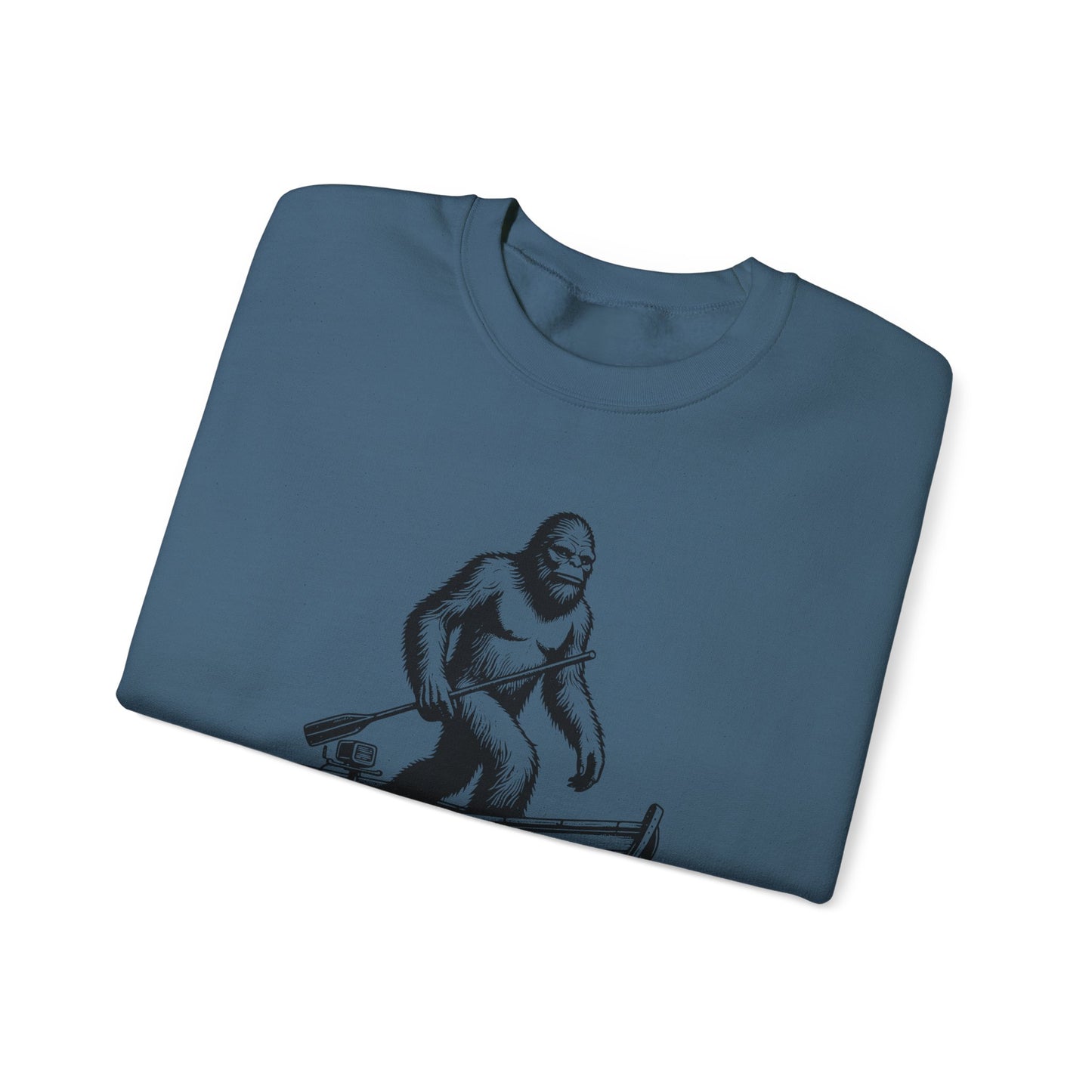 Bigfoot Fishing Adventure Crewneck Sweatshirt - Unisex, Cozy Apparel for Outdoorsy Fans