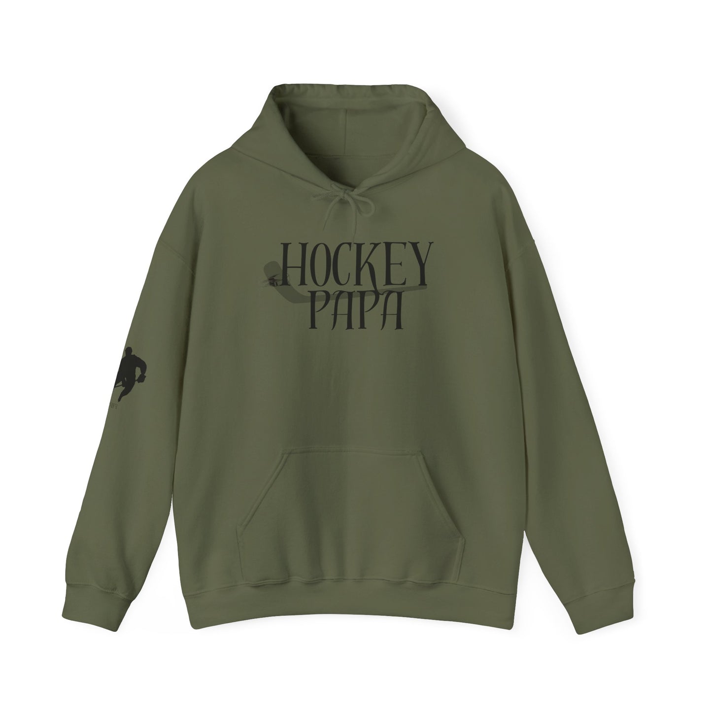 * Custom * Hockey Papa Hooded Sweatshirt - Unisex Heavy Blend