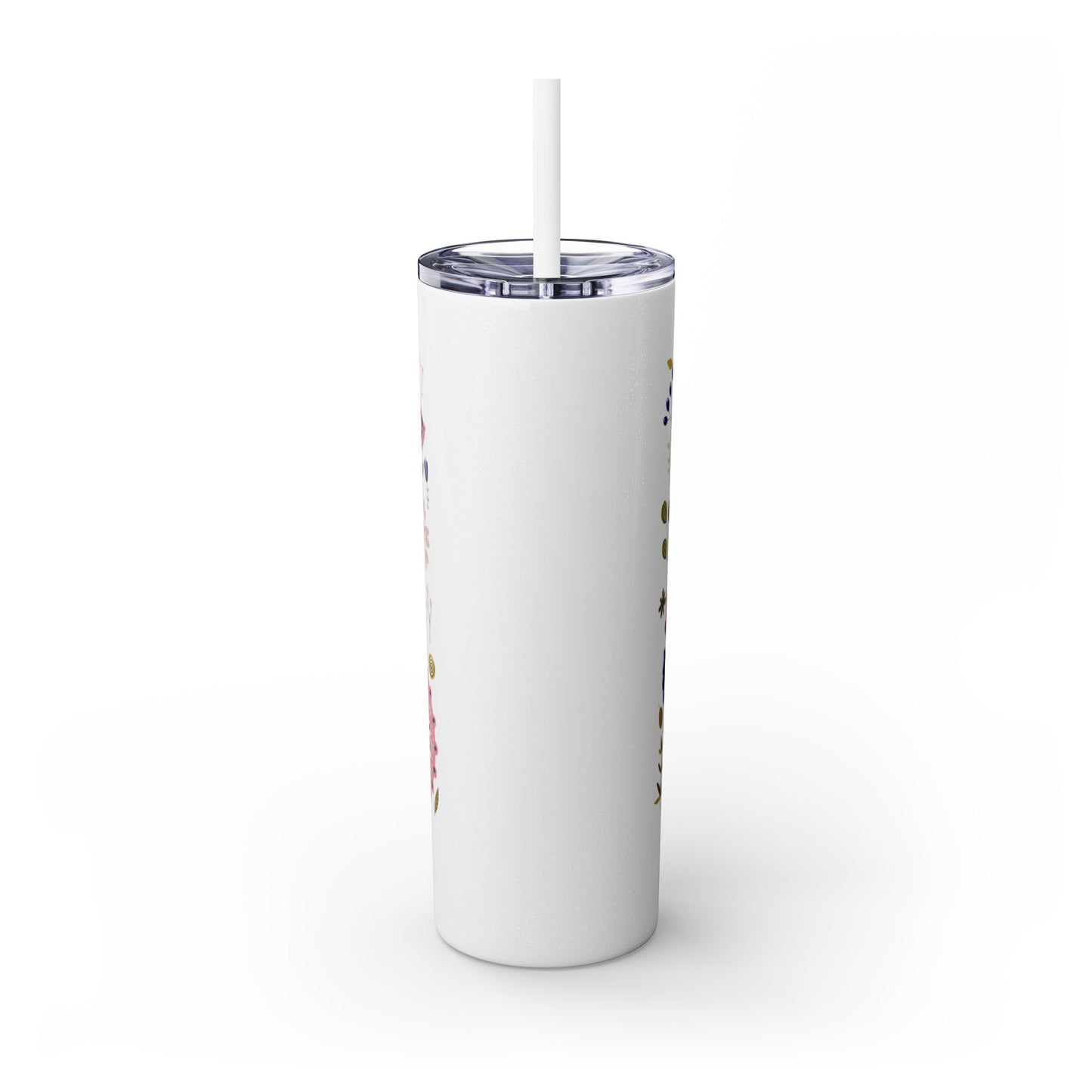 Bloom with Grace 20oz Skinny Tumbler with Straw - Stylish Floral Drinkware
