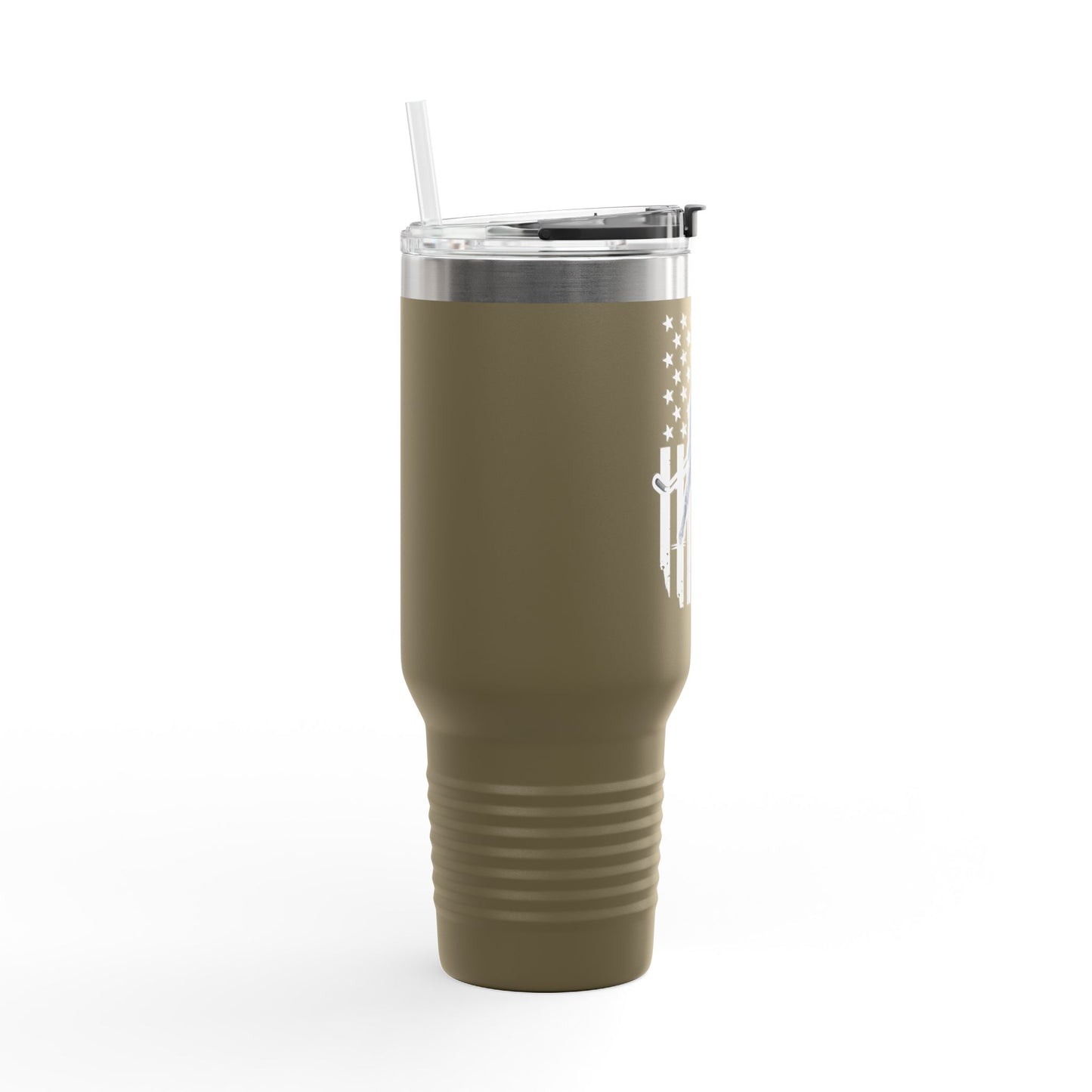 ***CUSTOM*** Patriotic Insulated Travel Mug - 40oz with Vintage Design for Sports Enthusiasts