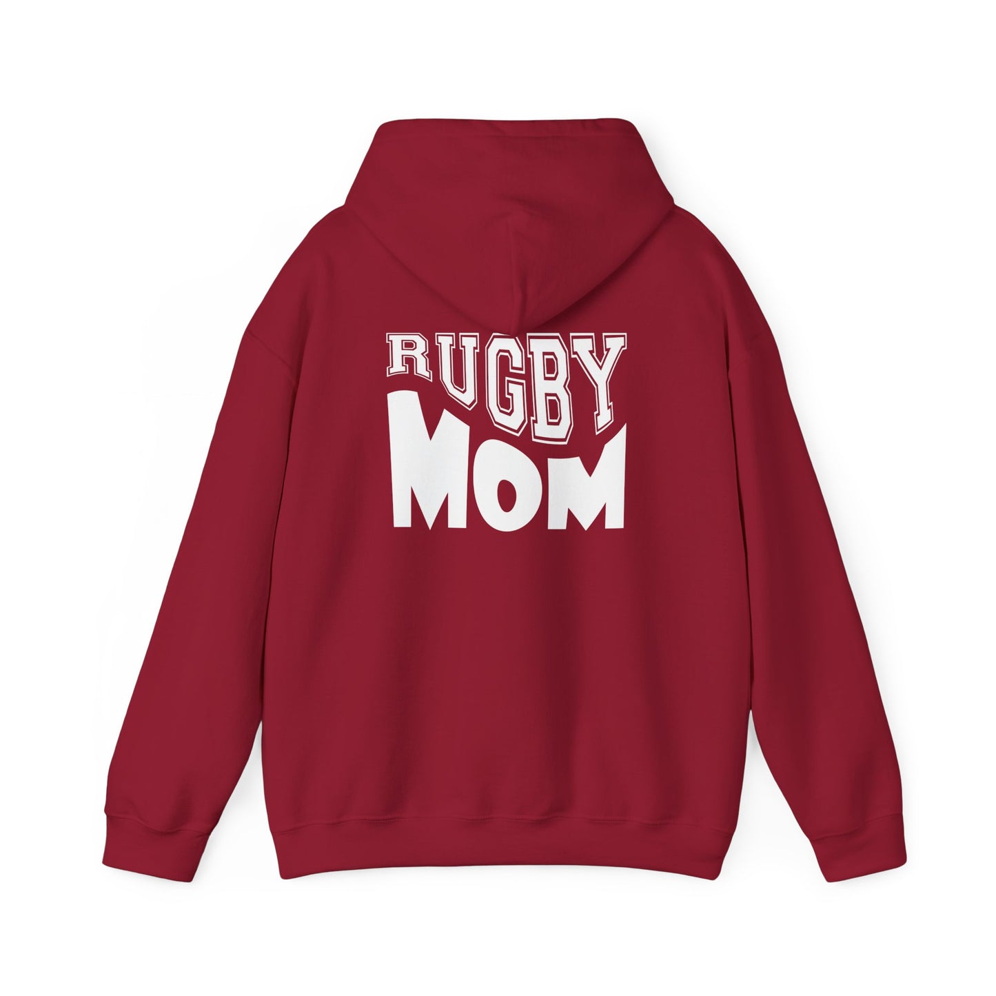 Rugby Mom America Hooded Sweatshirt | Unisex Heavy Blend | Sports Gift