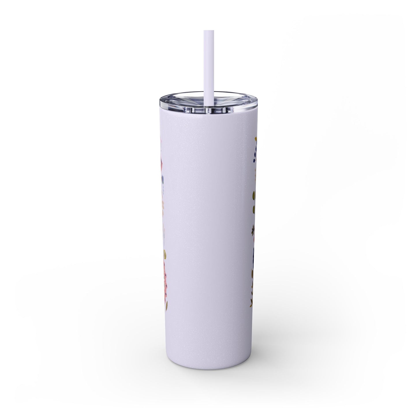Bloom with Grace 20oz Skinny Tumbler with Straw - Stylish Floral Drinkware