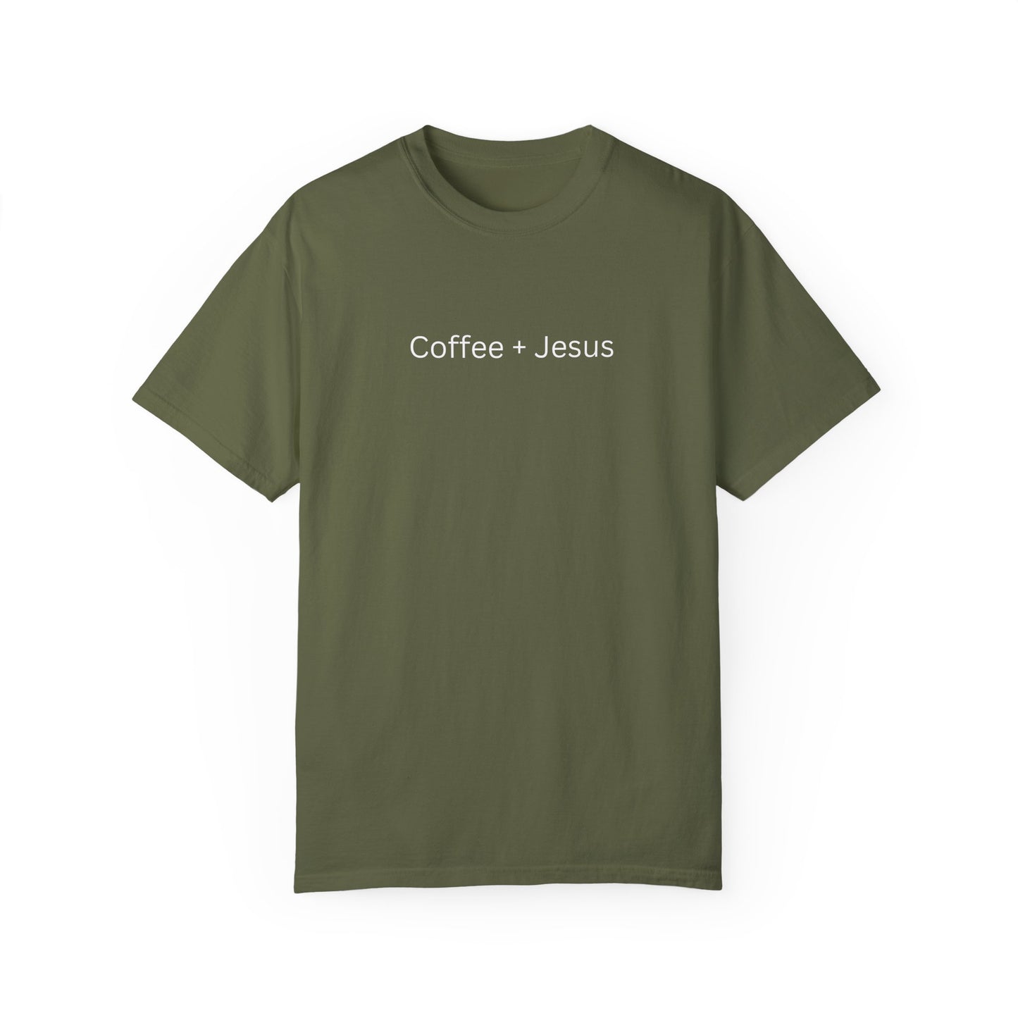 Coffee + Jesus Unisex Garment-Dyed T-Shirt