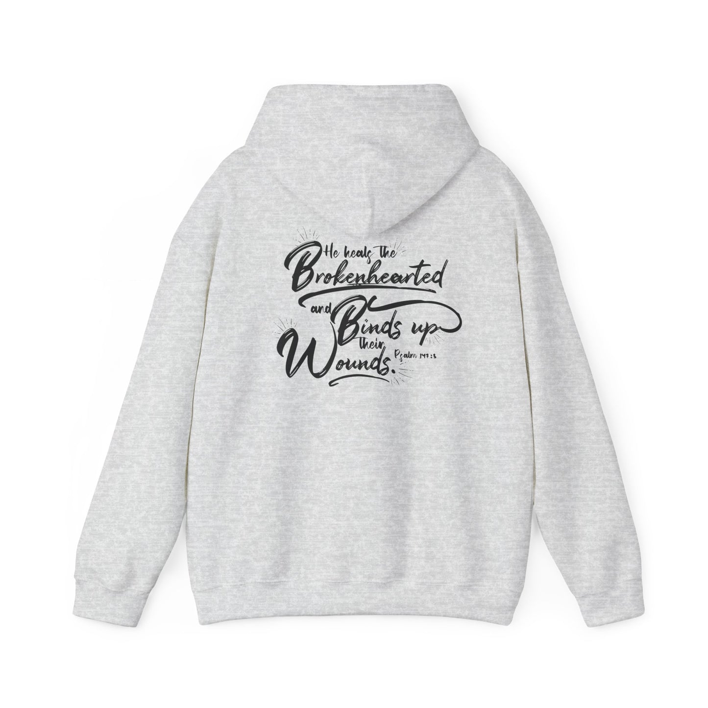 Faith & Comfort Unisex Hooded Sweatshirt - Healing Heart Design