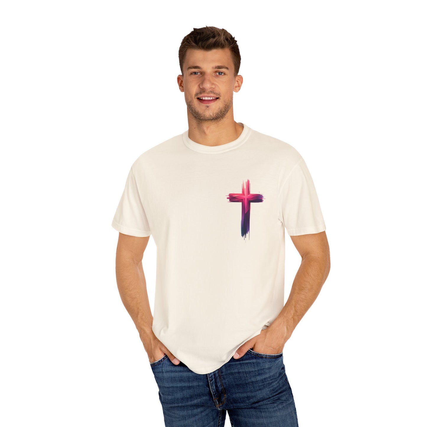 Vibrant Lion & Cross Unisex T-Shirt - Faith-Inspired Tees for Everyday Wear