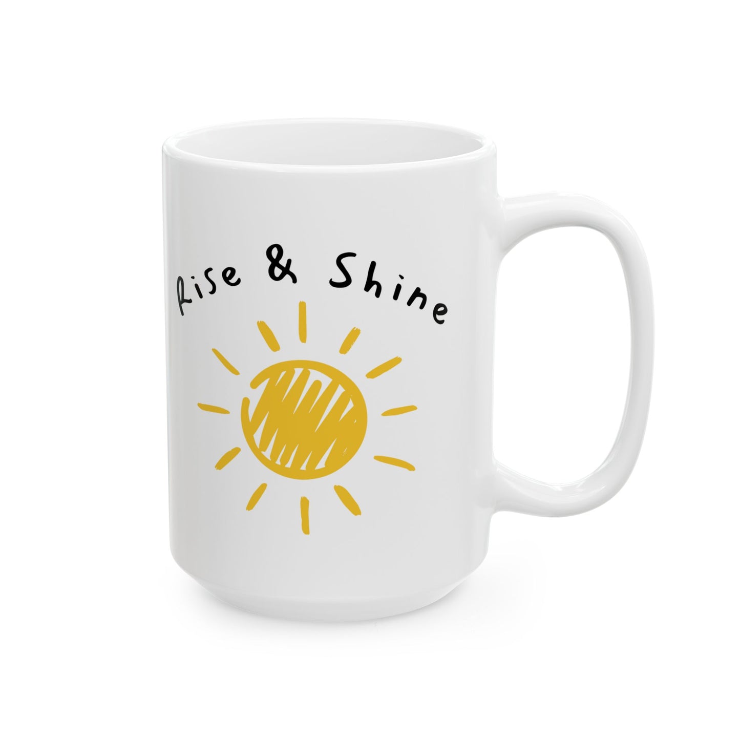 Sunshine Ceramic Mug – "Rise & Shine" – Perfect for Morning Motivation
