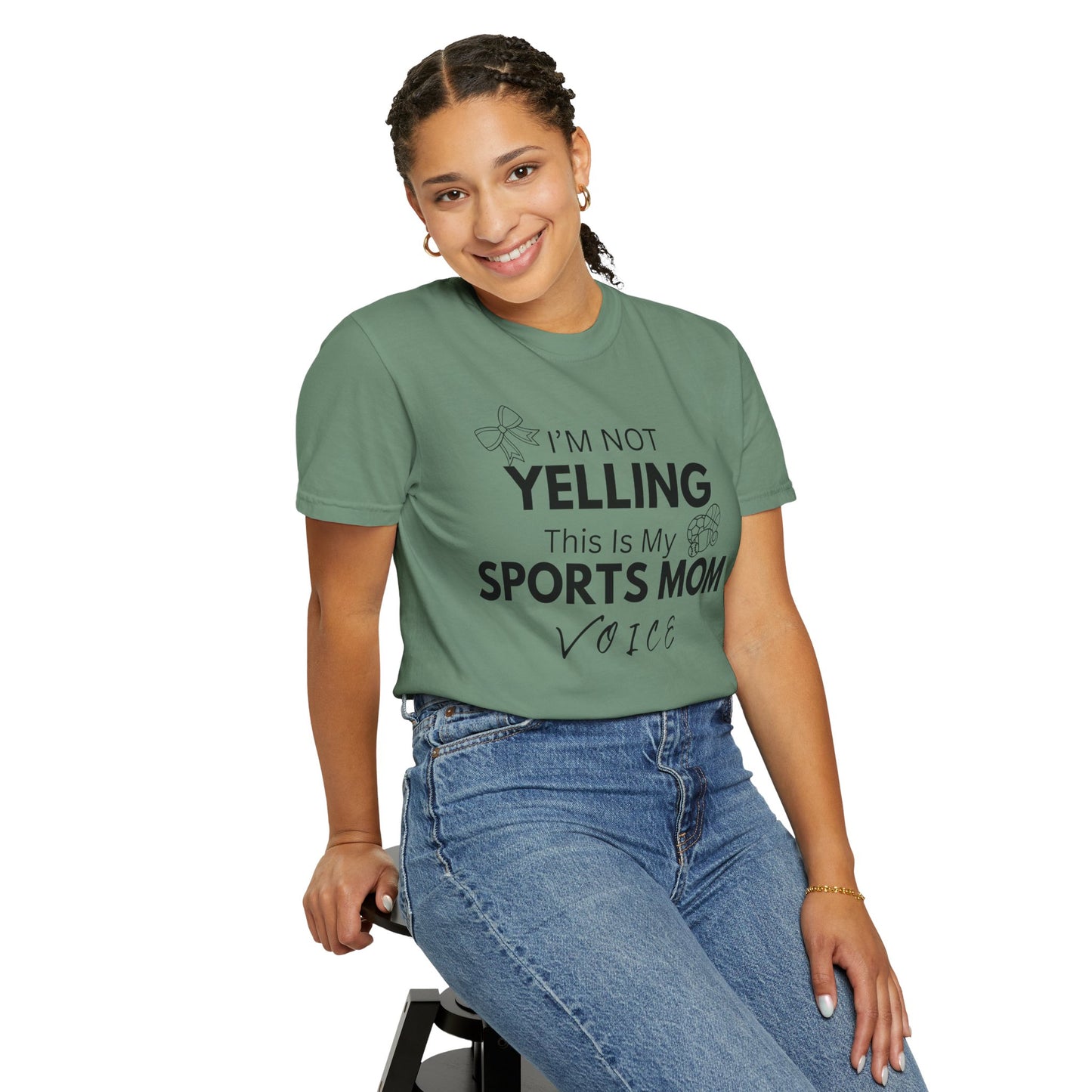 Sports Mom Voice T-Shirt - Unisex Garment-Dyed Tee for Active Moms