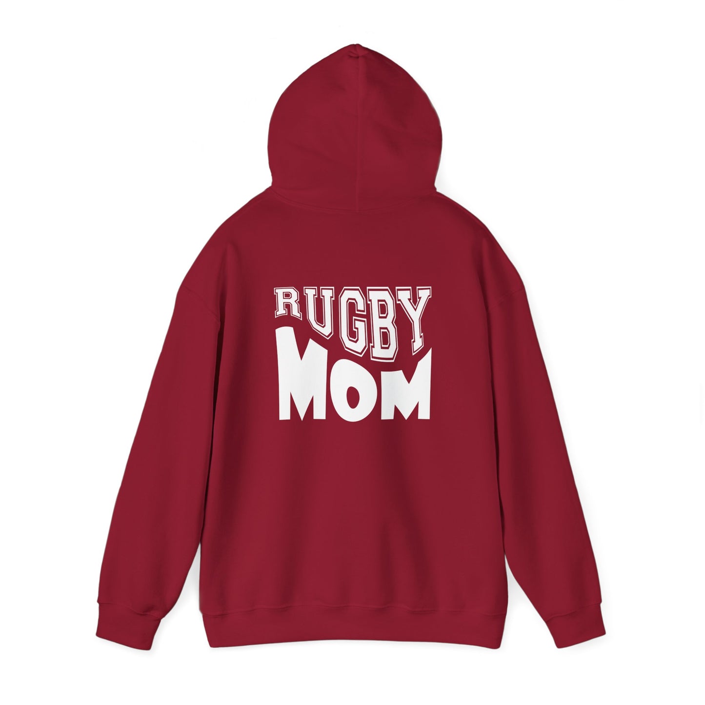 Rugby Mom America Hooded Sweatshirt | Unisex Heavy Blend | Sports Gift