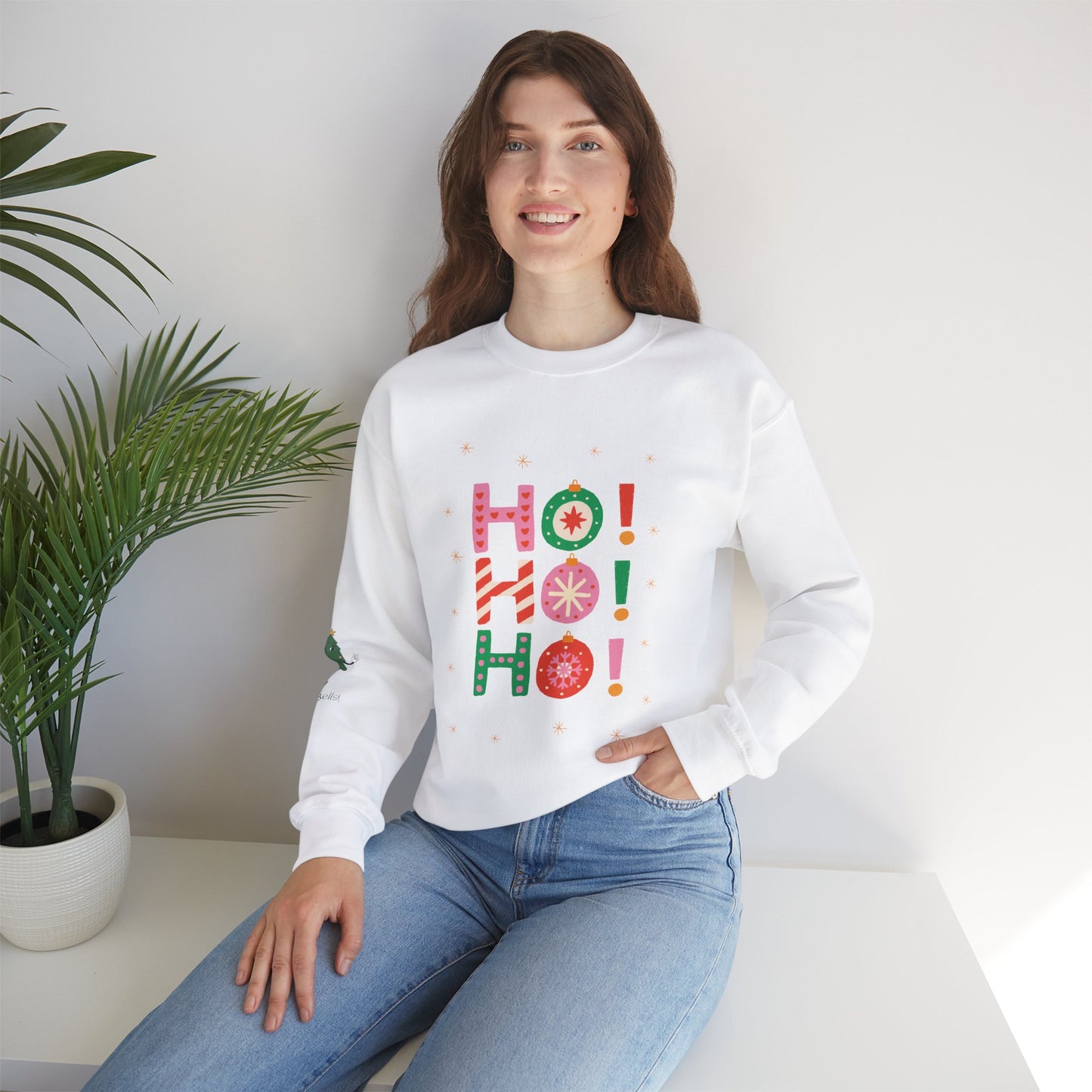 Festive 'Ho Ho Ho!' Unisex Heavy Blend™ Crewneck Sweatshirt