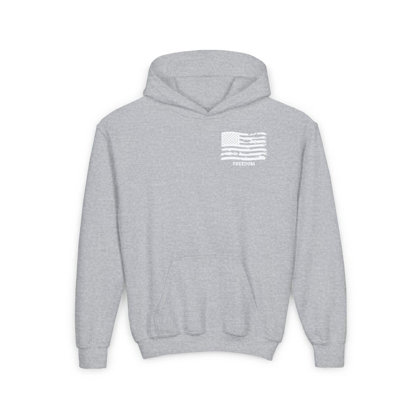 Youth Freedom Flag Hoodie - Cozy Heavy Blend Sweatshirt