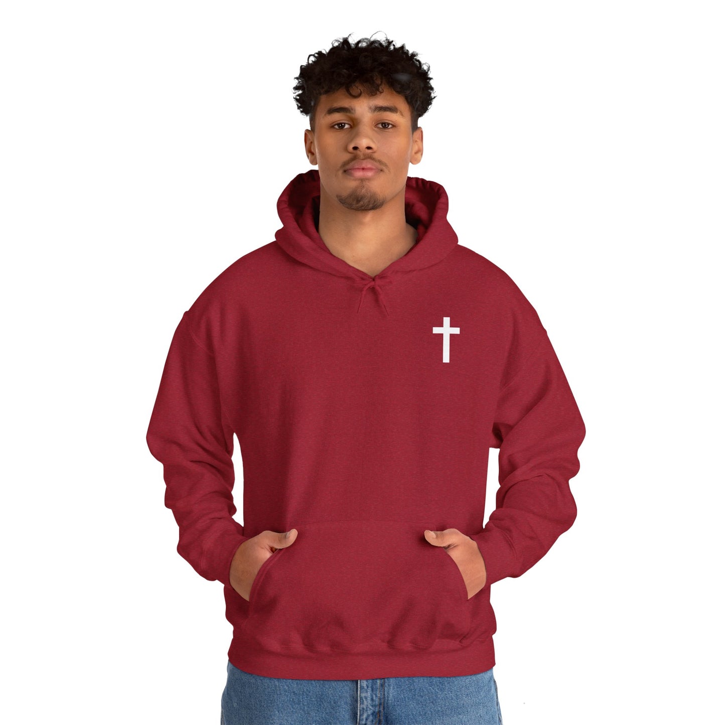 Faith Cross Unisex Heavy Blend™ Hooded Sweatshirt - Comfortable & Stylish for All Occasions
