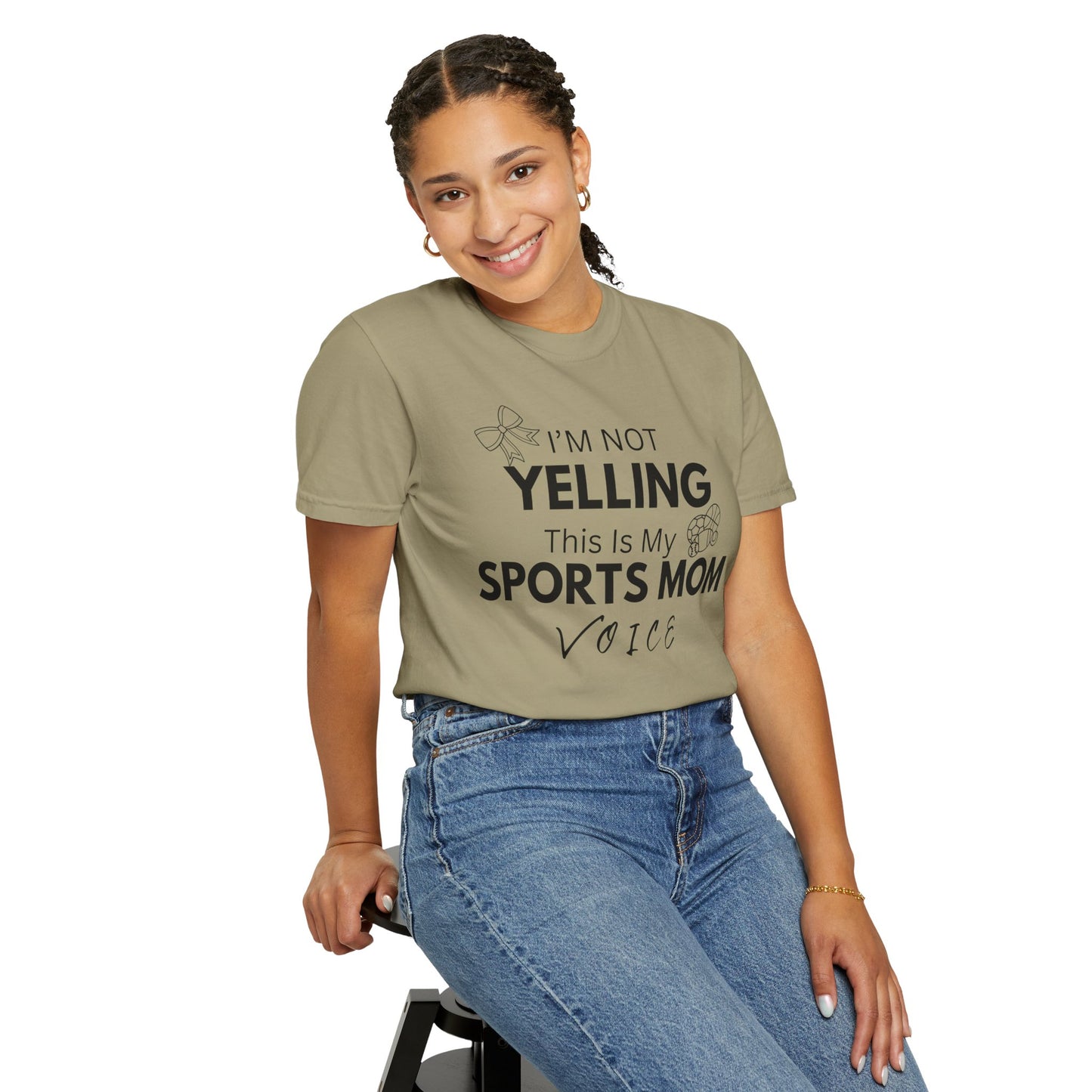 Sports Mom Voice T-Shirt - Unisex Garment-Dyed Tee for Active Moms