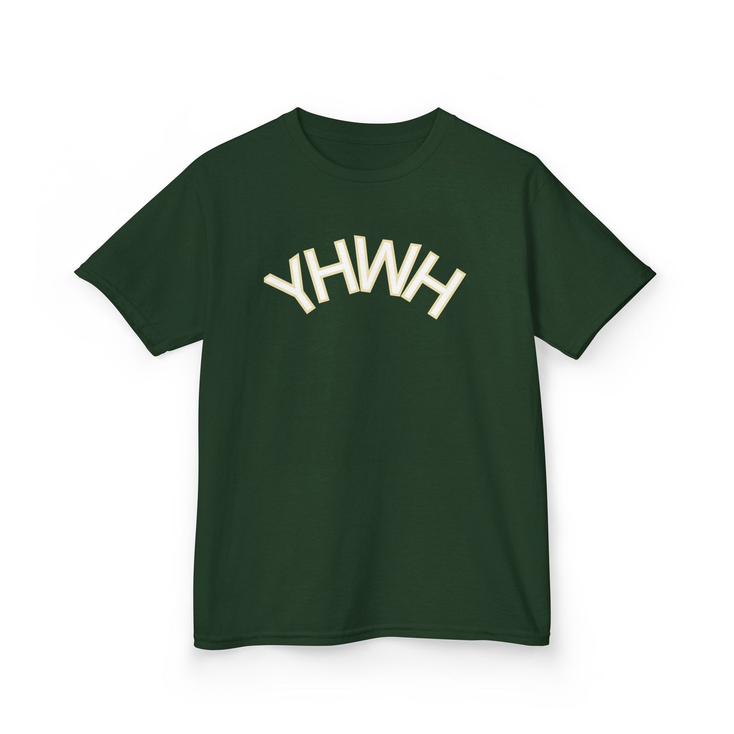 YHWH Kids Heavy Cotton Tee - Faith-Inspired Black T-Shirt for Everyday Wear