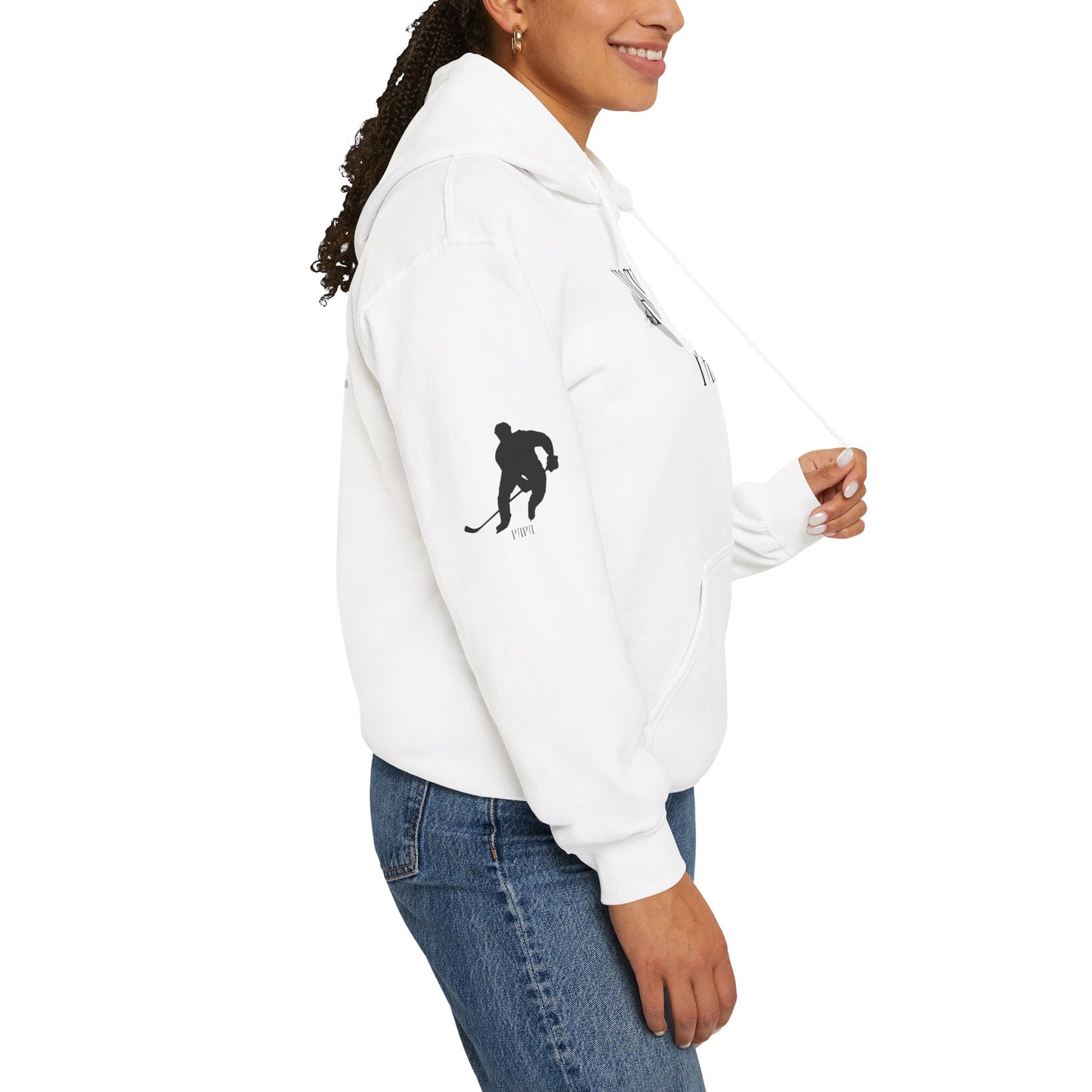 * Custom * Hockey Papa Hooded Sweatshirt - Unisex Heavy Blend