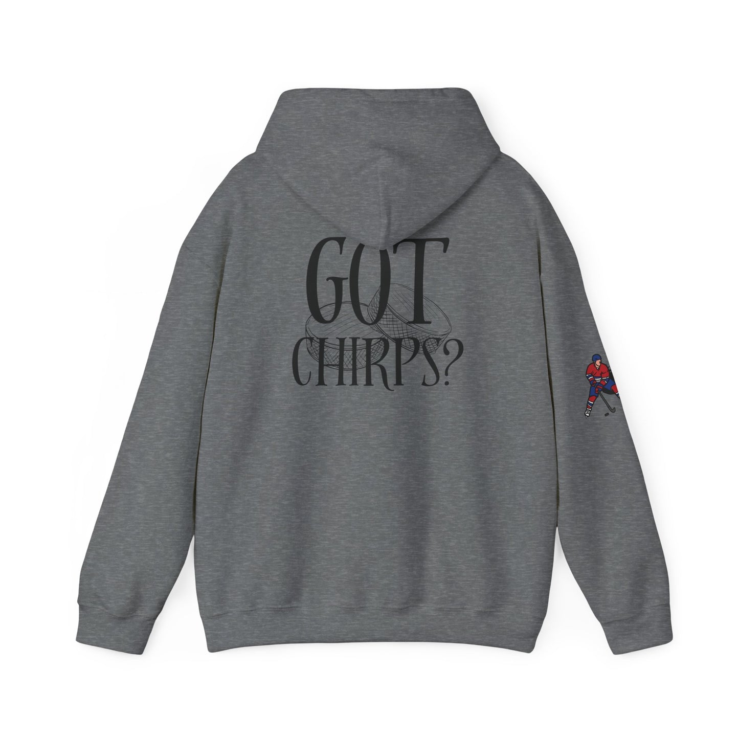 Spokane Chiefs Red Hockey Sweatshirt | Unisex Heavy Blend™ Hooded Sweatshirt for Fans " Got Chirps?"