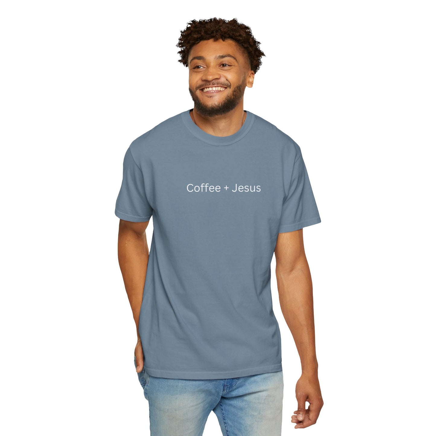 Coffee + Jesus Unisex Garment-Dyed T-Shirt