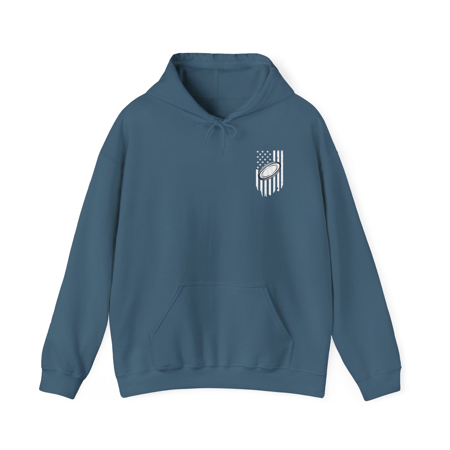 Rugby Mom Hoodie – Unisex Heavy Blend™ Sweatshirt with American Flag Design