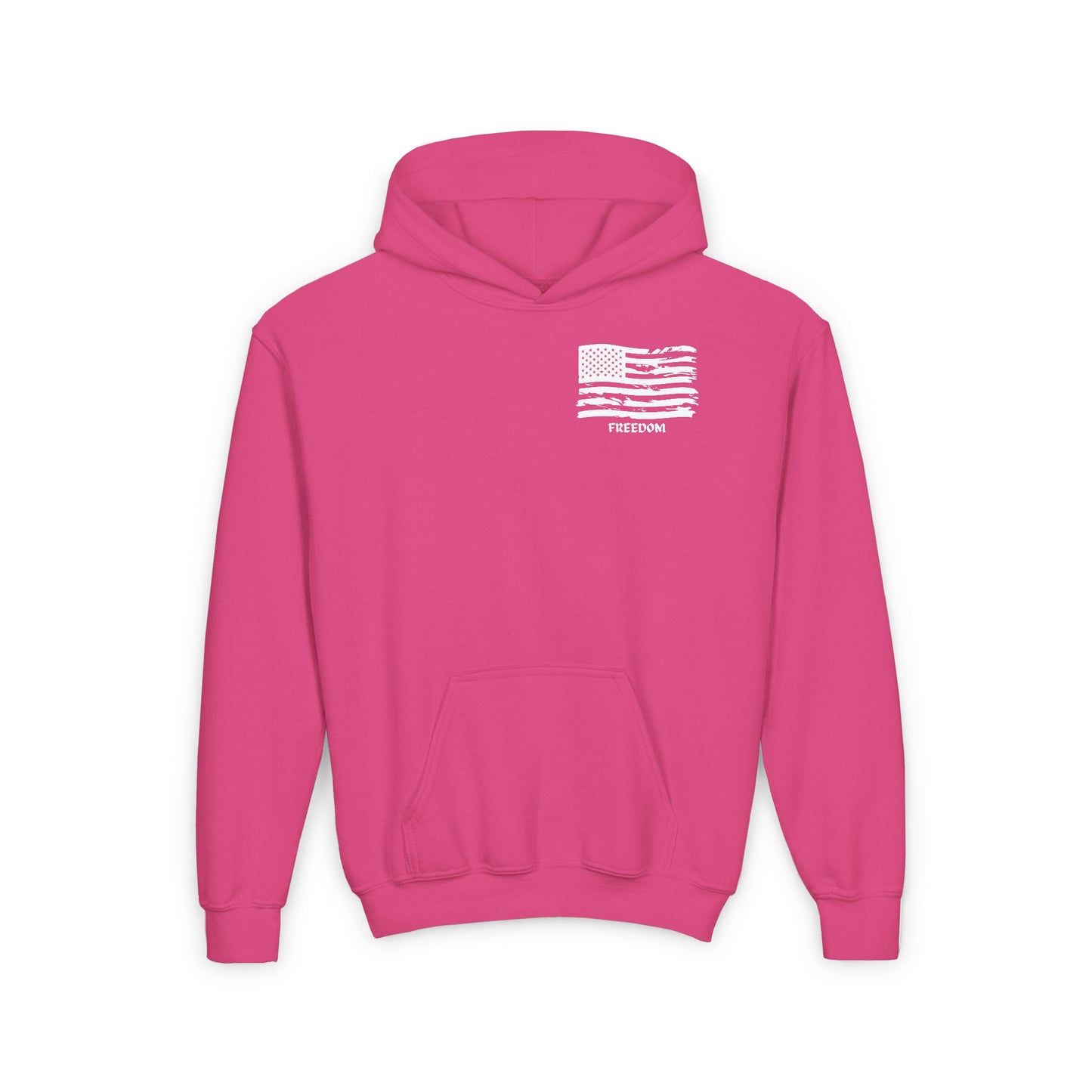 Youth Freedom Flag Hoodie - Cozy Heavy Blend Sweatshirt