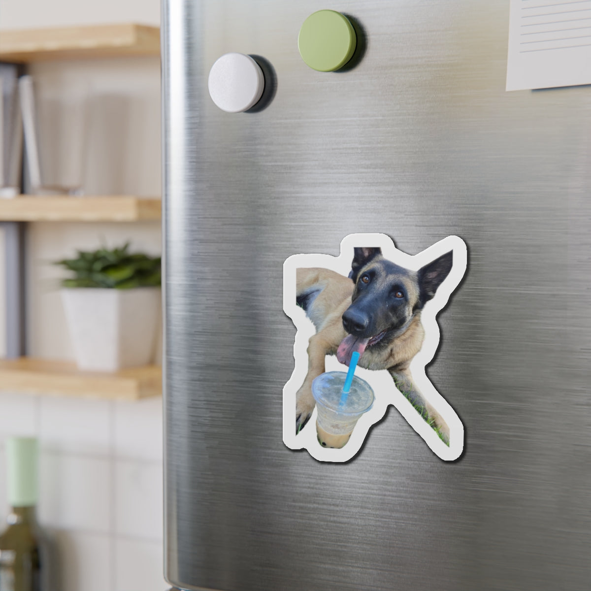 Playful Dog Die-Cut Magnet - Perfect for Pet Lovers!