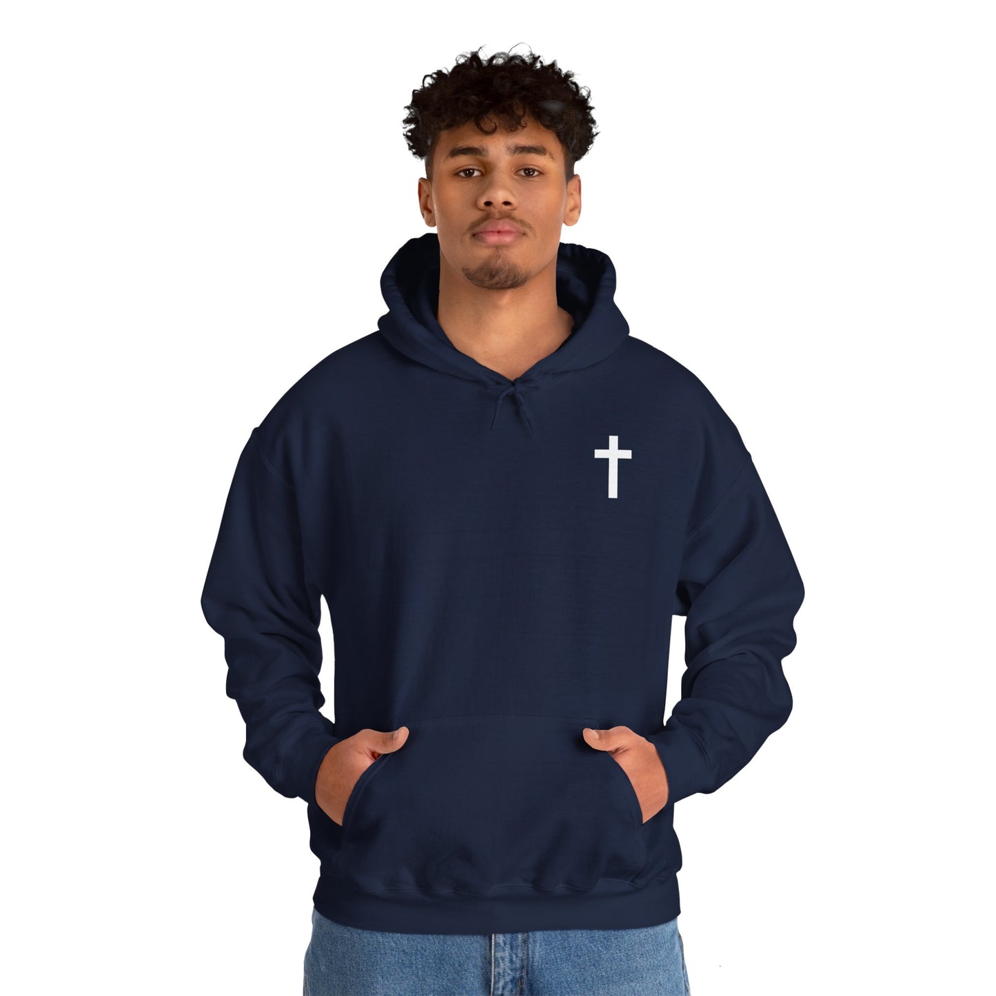 Faith Cross Unisex Heavy Blend™ Hooded Sweatshirt - Comfortable & Stylish for All Occasions