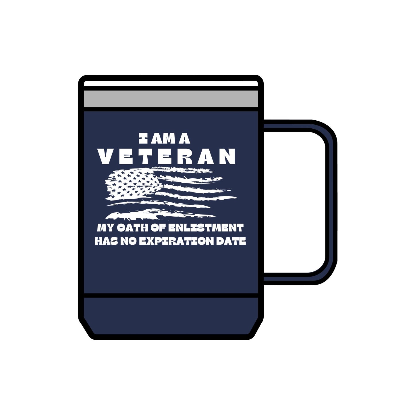 Veteran's Pride Coffee Mug Tumbler - 15oz Red | Oath of Enlistment Design