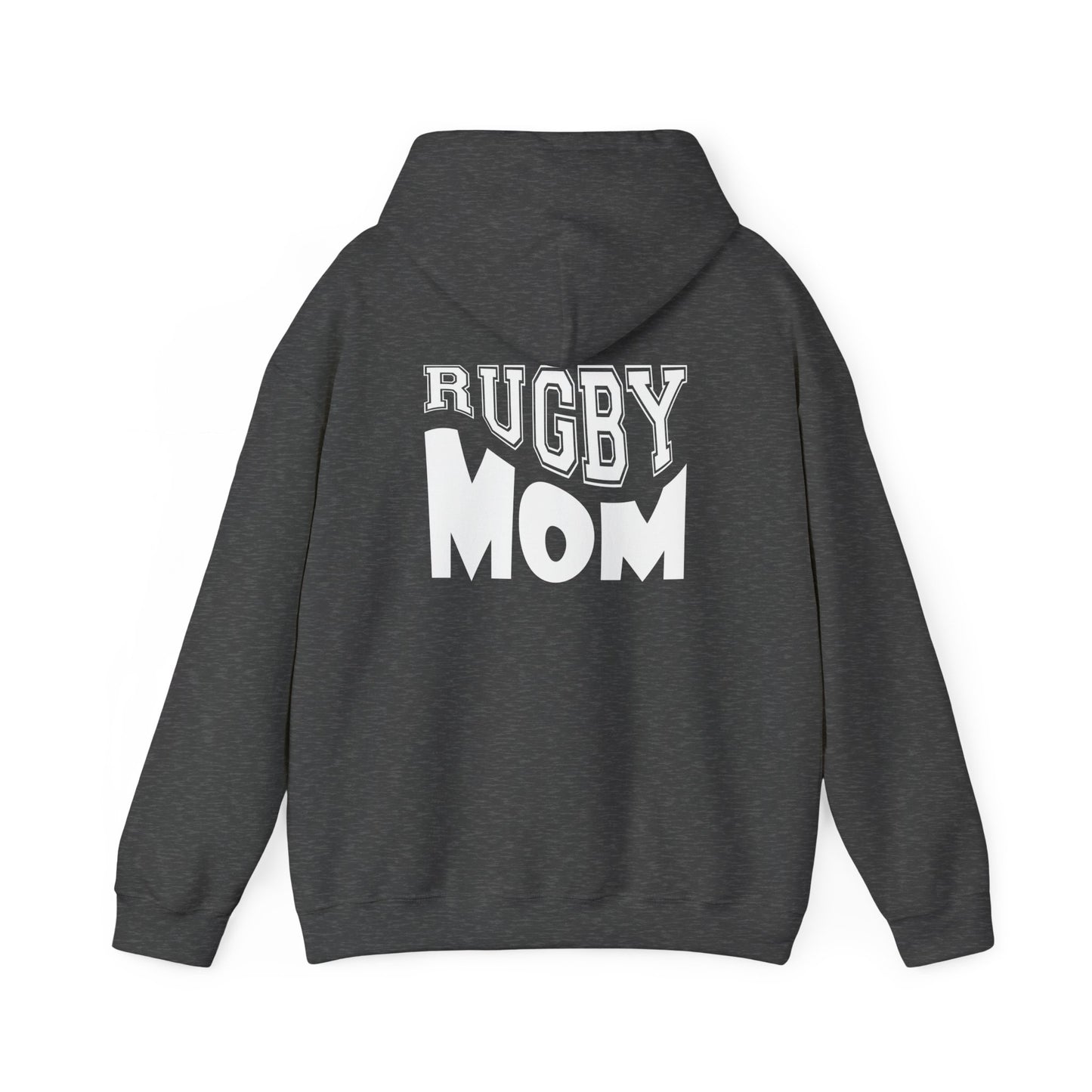 Rugby Mom America Hooded Sweatshirt | Unisex Heavy Blend | Sports Gift