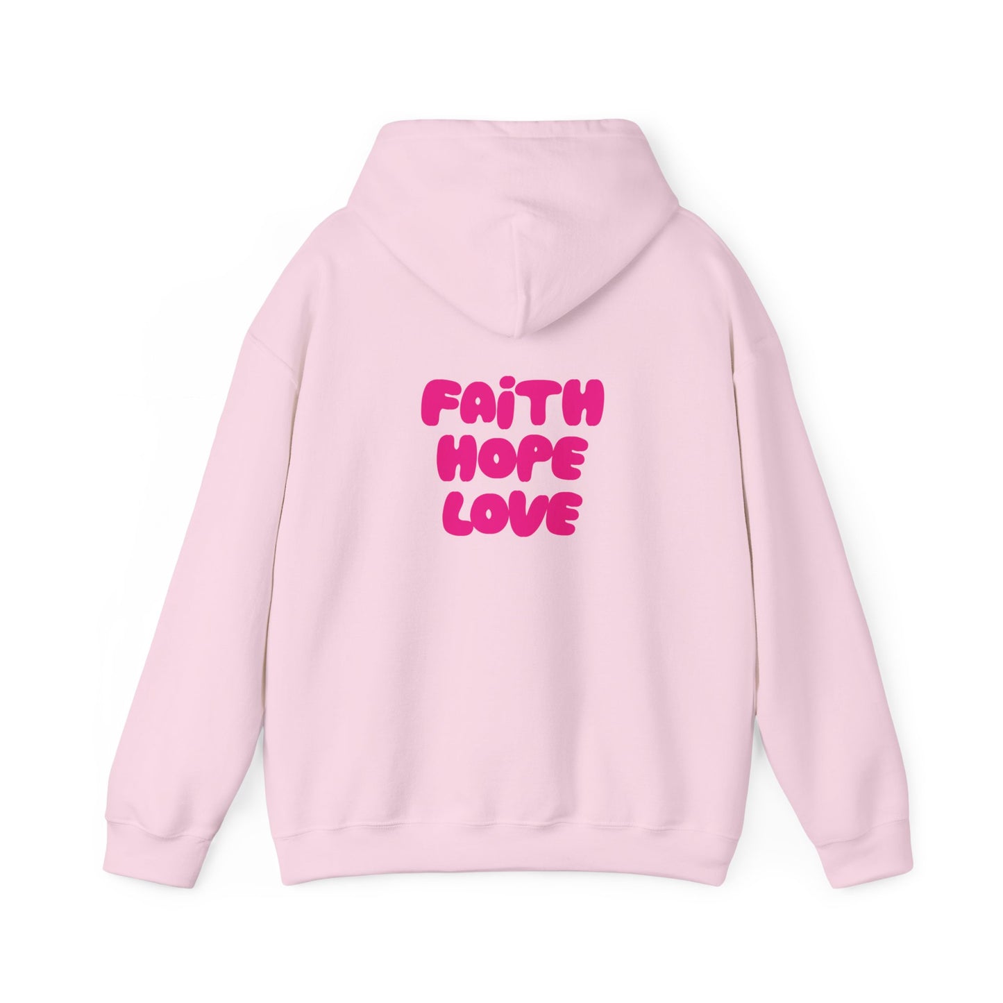Faith Hope Love Unisex Hooded Sweatshirt - Cozy Inspirational Apparel