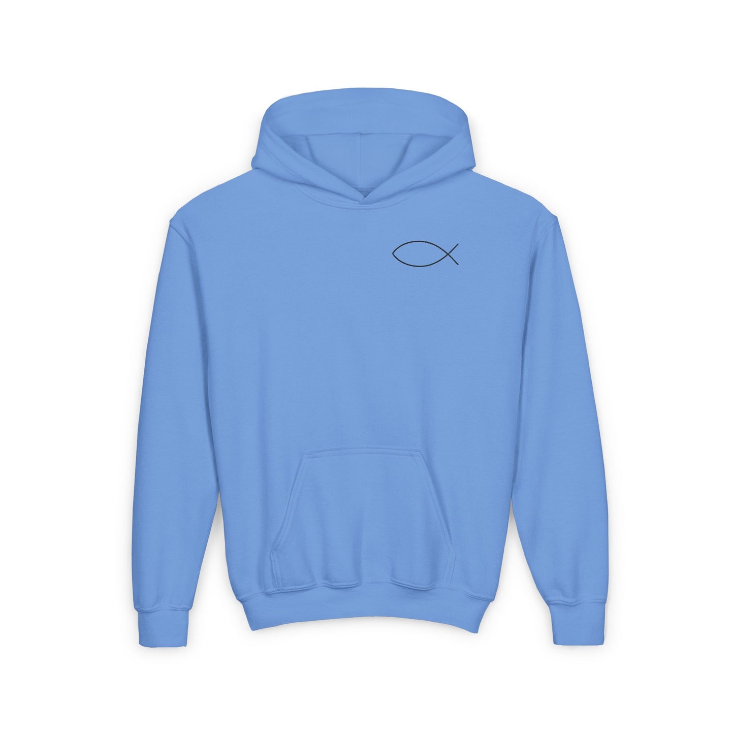 Youth Heavy Blend Hooded Sweatshirt - Faith Symbol Hoodie for Kids