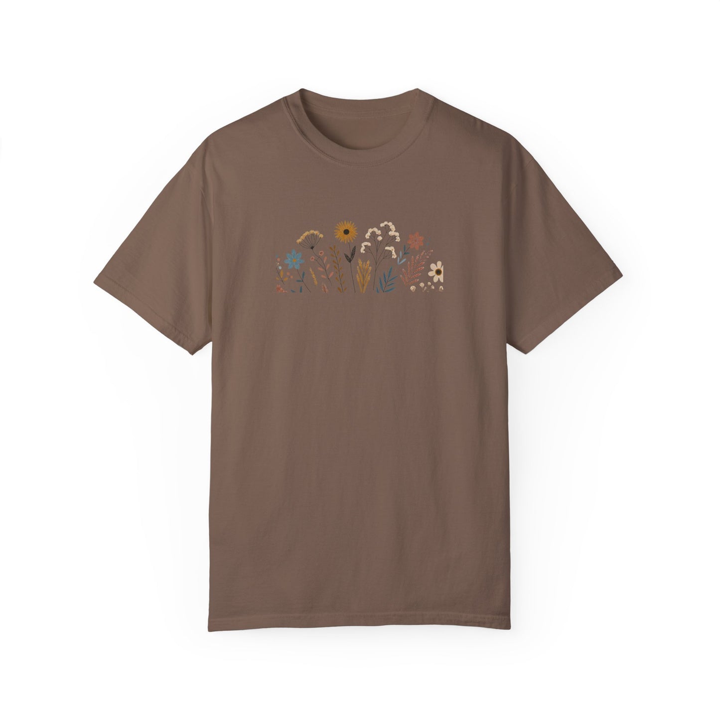 Botanical Floral Unisex T-Shirt - Garment-Dyed Nature-Inspired Tee