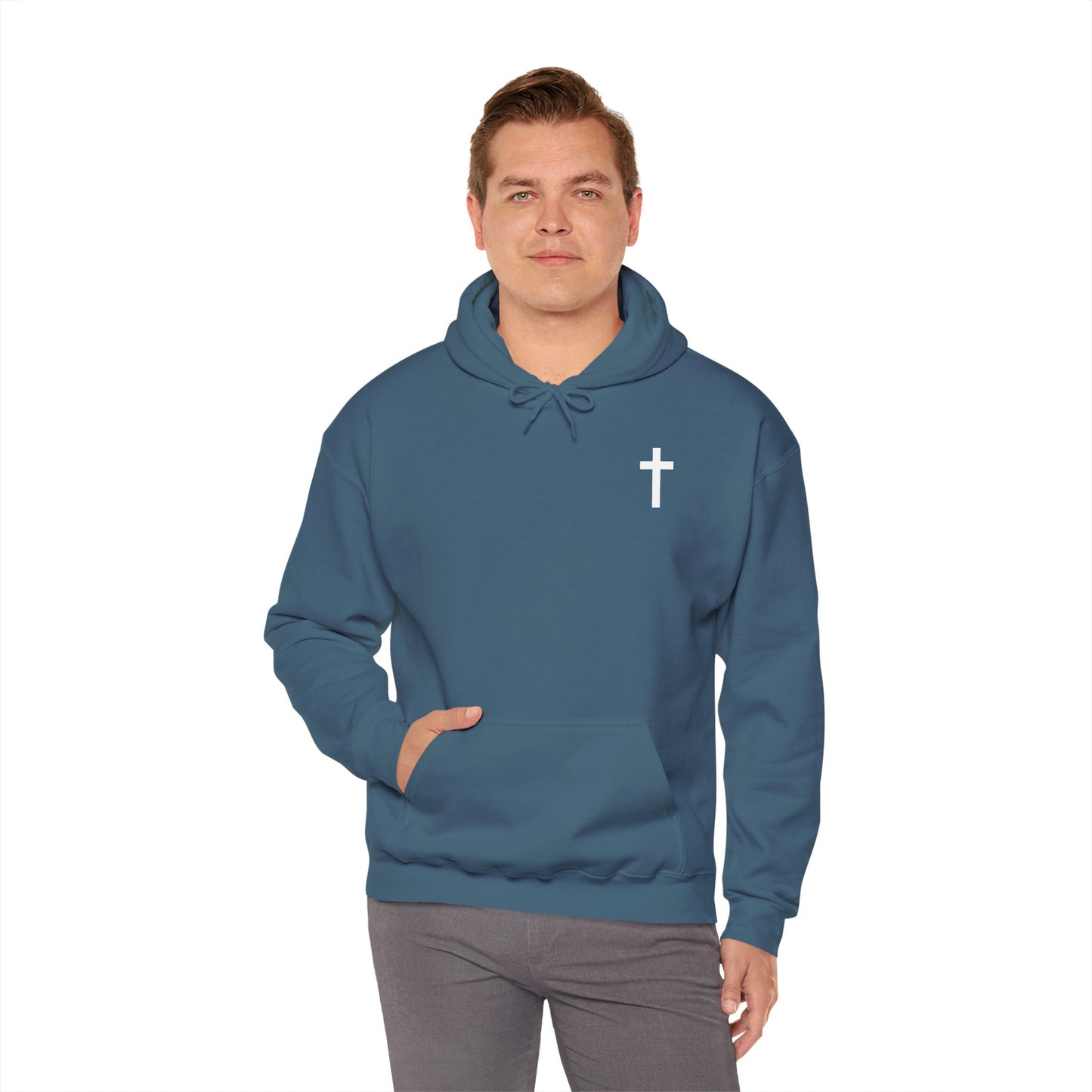 Faith Cross Unisex Heavy Blend™ Hooded Sweatshirt - Comfortable & Stylish for All Occasions