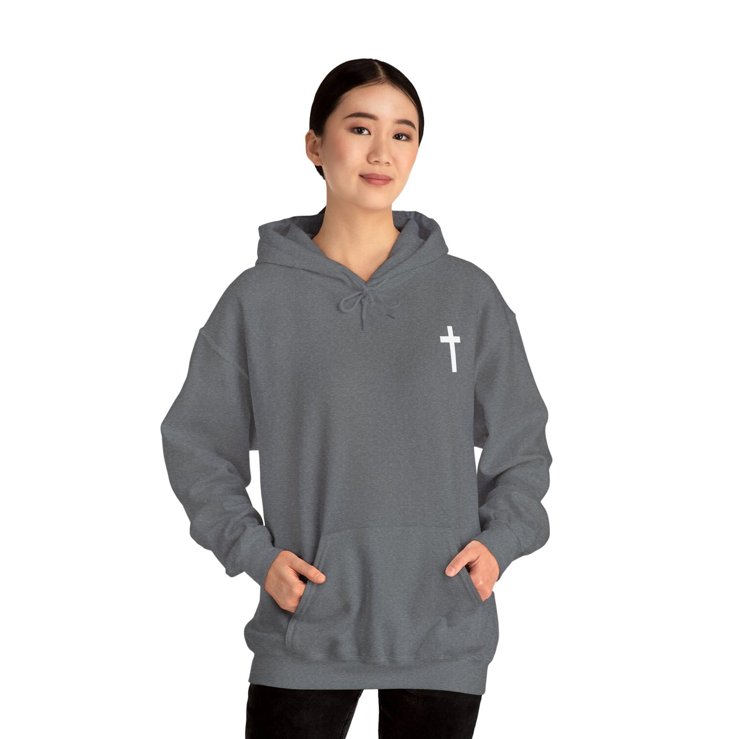 Faith Cross Unisex Heavy Blend™ Hooded Sweatshirt - Comfortable & Stylish for All Occasions