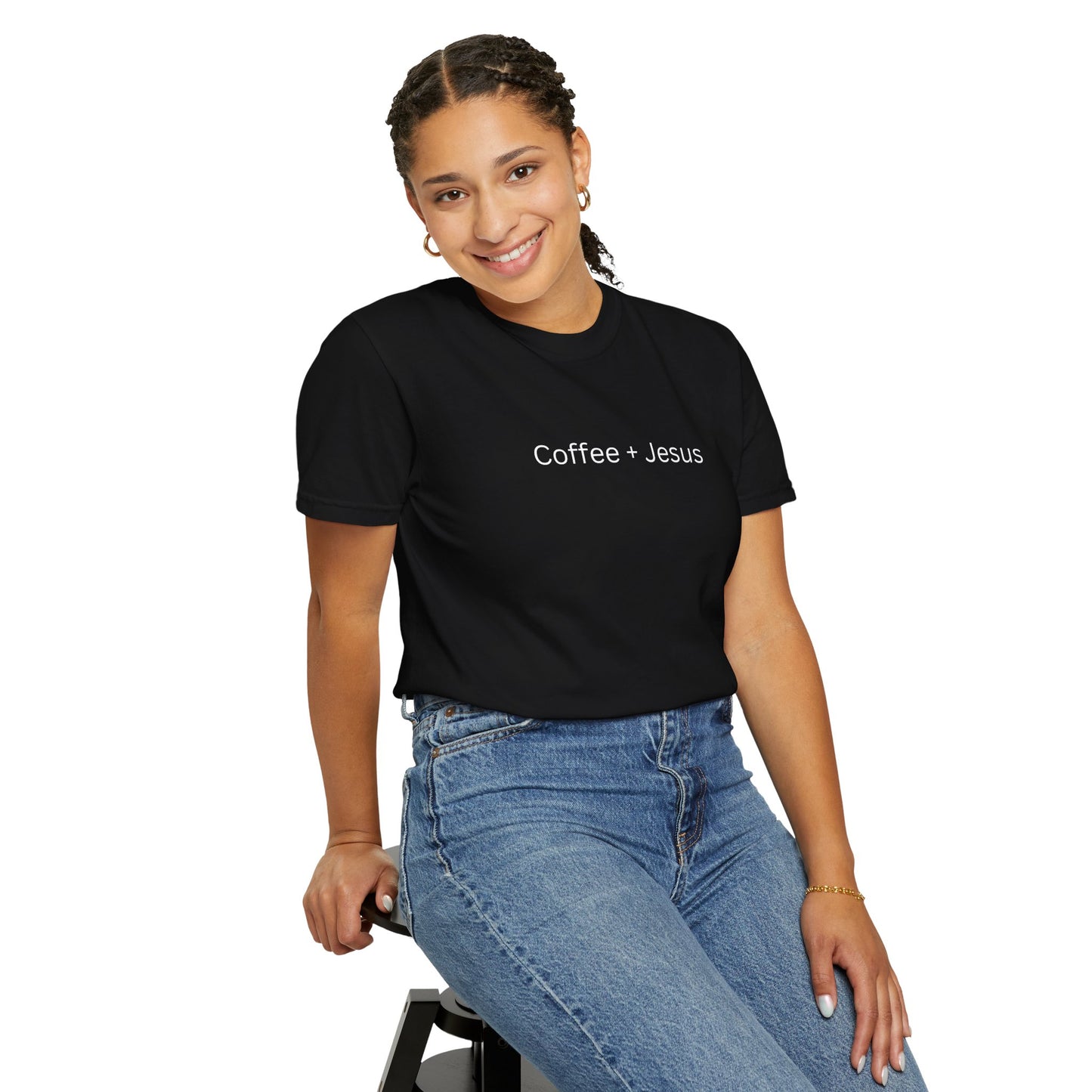 Coffee + Jesus Unisex Garment-Dyed T-Shirt