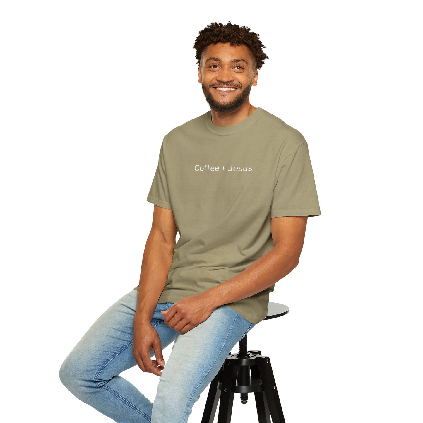 Coffee + Jesus Unisex Garment-Dyed T-Shirt