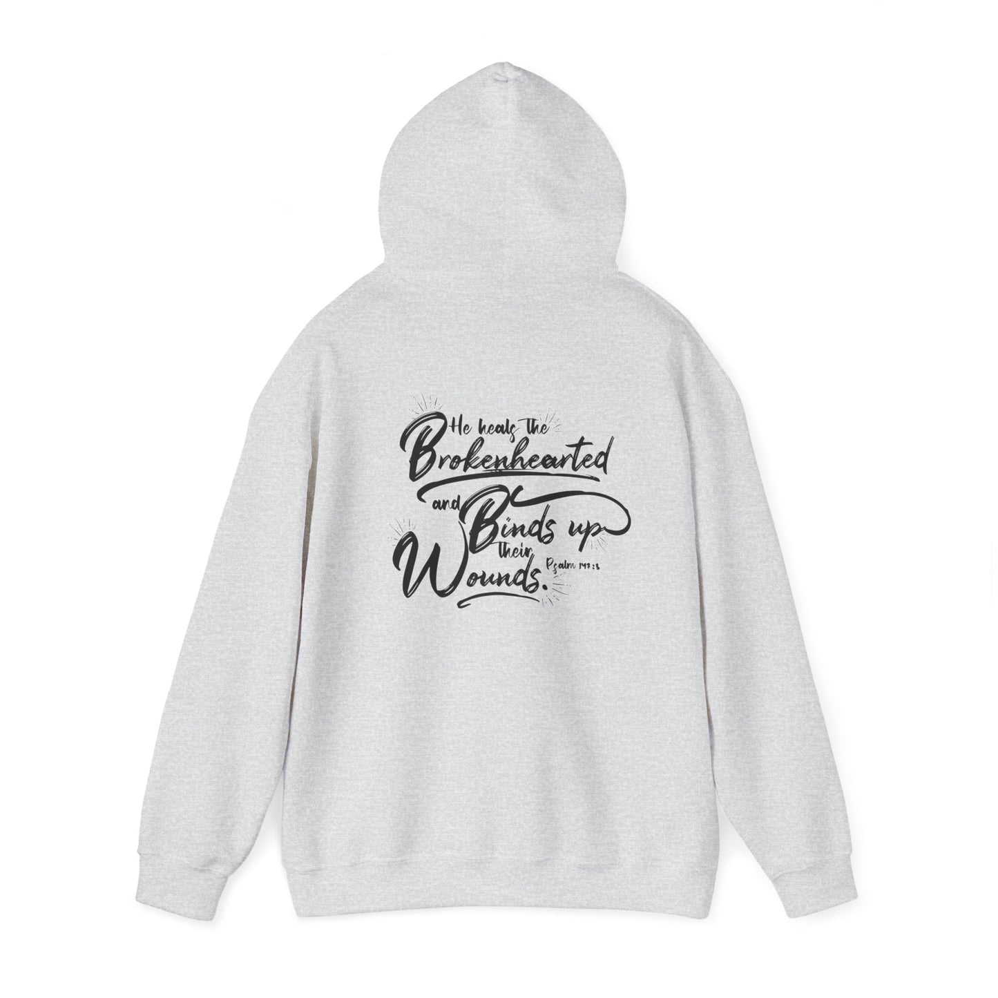 Faith & Comfort Unisex Hooded Sweatshirt - Healing Heart Design