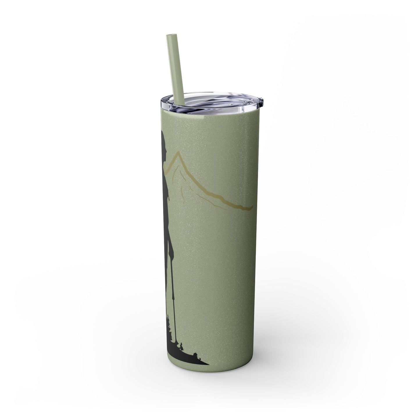 Adventure Awaits Skinny Tumbler with Straw - 20oz Hiking Design