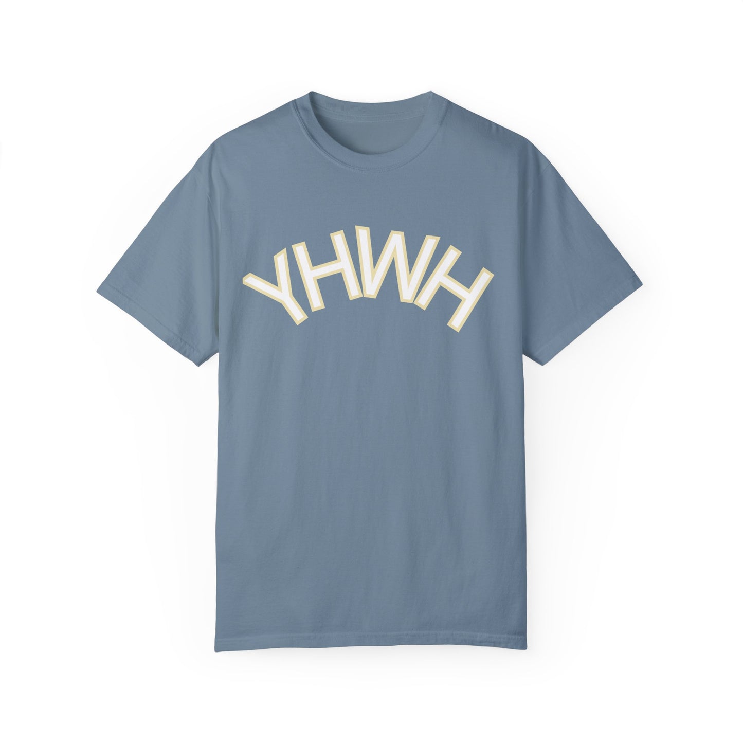 Unisex Garment-Dyed T-Shirt with YHWH Design - Casual Spiritual Fashion
