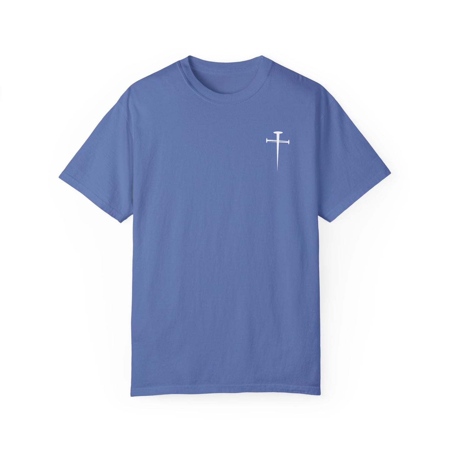 Minimalist Unisex Garment-Dyed T-Shirt with Cross Design