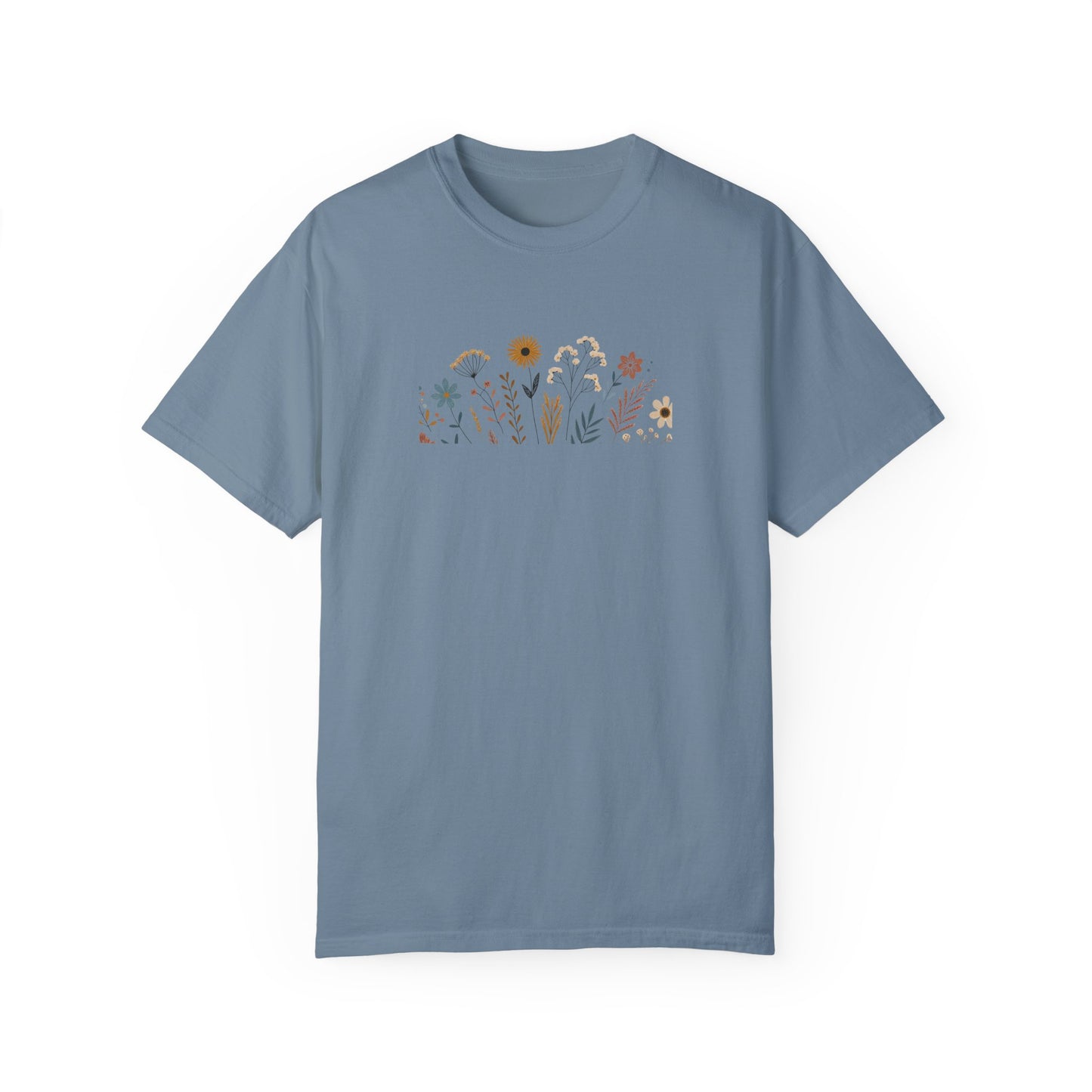 Botanical Floral Unisex T-Shirt - Garment-Dyed Nature-Inspired Tee